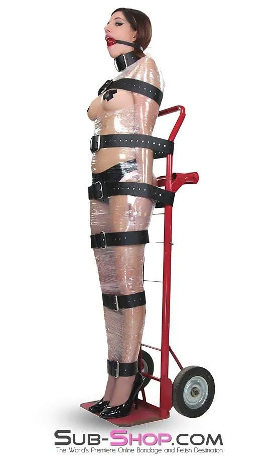 1743A-BLK      2" Wide Buckling Bondage Strap, Black Leather - 4 Sizes!