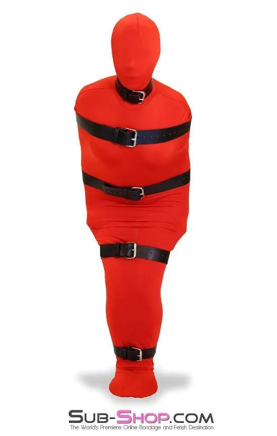 1743A-BLK      2" Wide Buckling Bondage Strap, Black Leather - 4 Sizes!