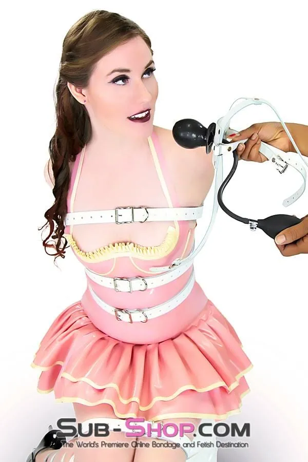 1769A      1" Buckling Bondage Strap, White Leather - 5 Sizes!