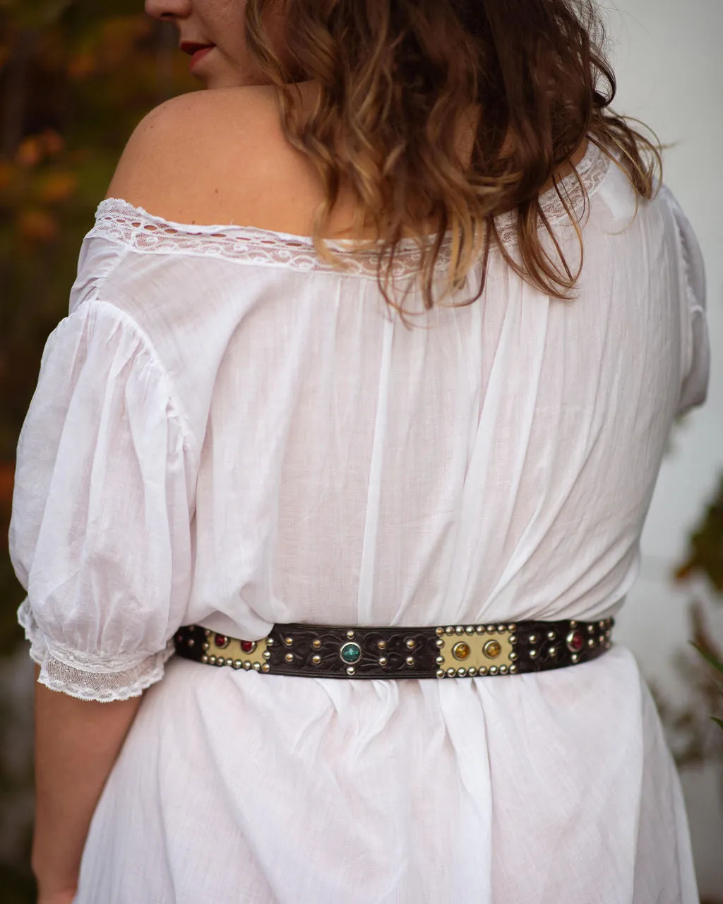1940s/50s Studded Western Belt With Jewel Cowboy Buckle