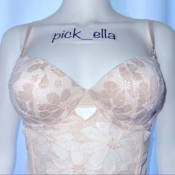 36C VS Victoria’s Secret Sexy Babydoll Garter nightie lingerie Bustier Slip