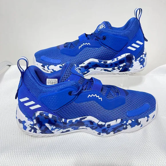 Adidas Basketball Sneaker Mens 13 D.O.N Issue 3 Blue White Athletic Lace Up Shoe