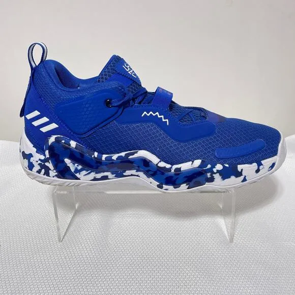 Adidas Basketball Sneaker Mens 13 D.O.N Issue 3 Blue White Athletic Lace Up Shoe