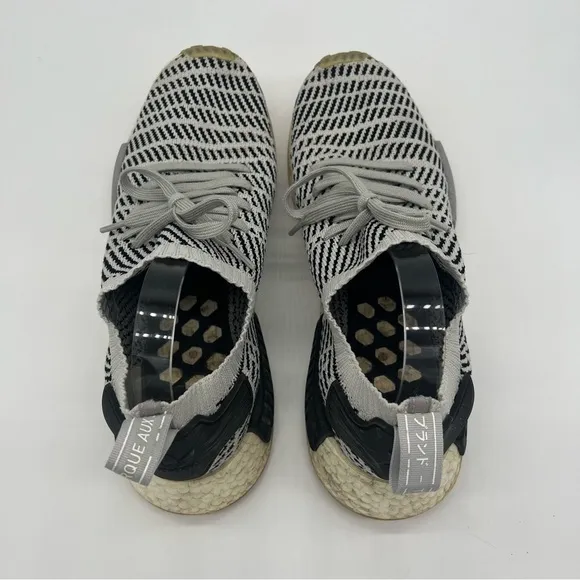 Adidas Mens NMD R1 STLT Primeknit Sneakers Black Gray Lace Up Shoes Size 13