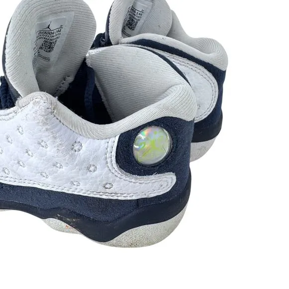 Air Jordan‎ 13 Retro 'Obsidian' Kids Size 8C White Leather Lace Up DJ3004-144