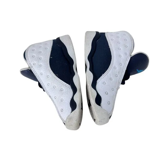 Air Jordan‎ 13 Retro 'Obsidian' Kids Size 8C White Leather Lace Up DJ3004-144