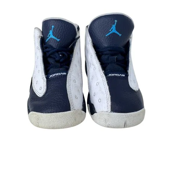 Air Jordan‎ 13 Retro 'Obsidian' Kids Size 8C White Leather Lace Up DJ3004-144