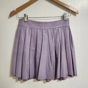 Alice Olivia Lambskin pleated mini skirt