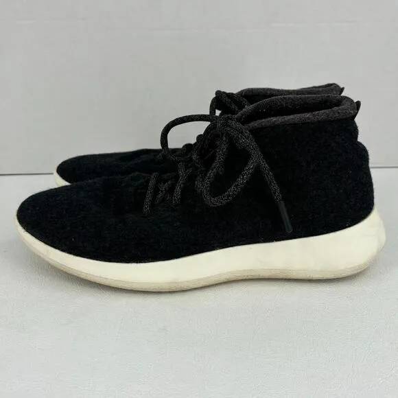Allbirds Women's Merino Wool Runner Up Mizzles High Sneaker Shoes Black Size 11