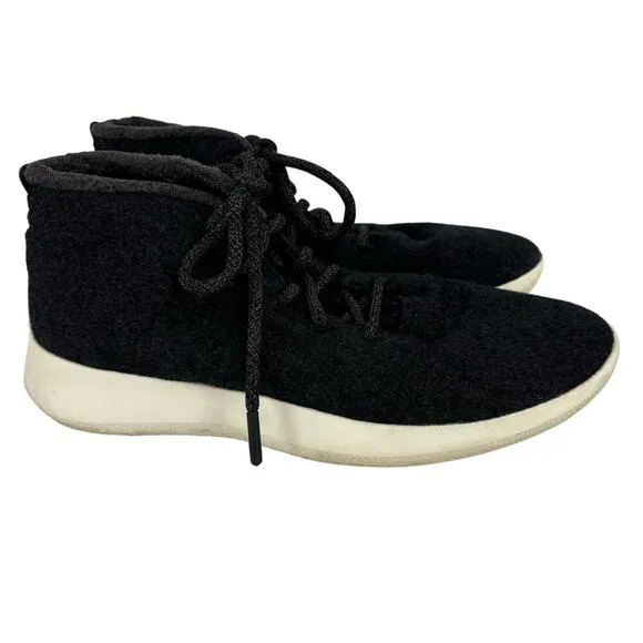 Allbirds Women's Merino Wool Runner Up Mizzles High Sneaker Shoes Black Size 11