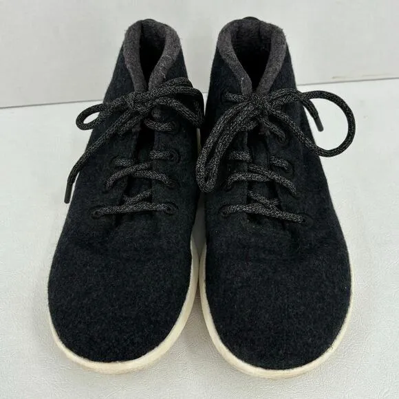 Allbirds Women's Merino Wool Runner Up Mizzles High Sneaker Shoes Black Size 11