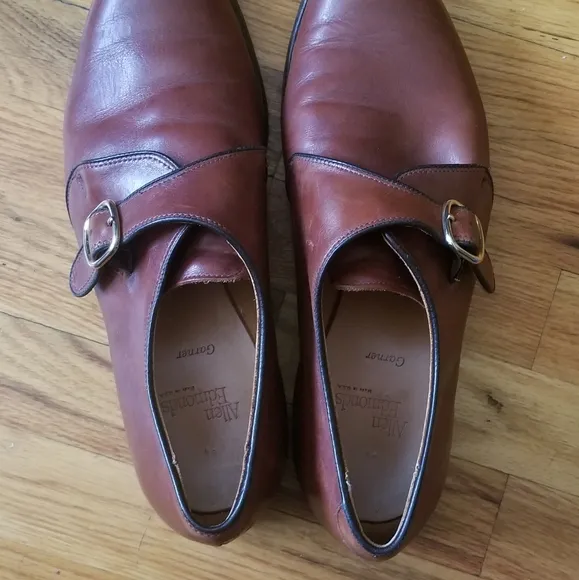 Allen Edmonds Brown Plymouth Monk Strap Shoe, Size 11D