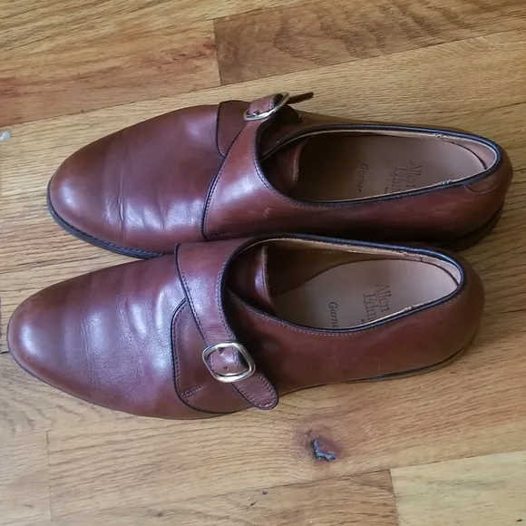 Allen Edmonds Brown Plymouth Monk Strap Shoe, Size 11D