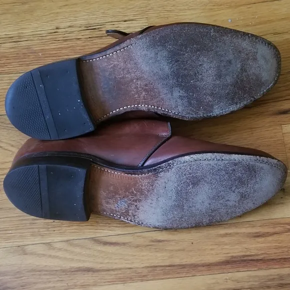 Allen Edmonds Brown Plymouth Monk Strap Shoe, Size 11D