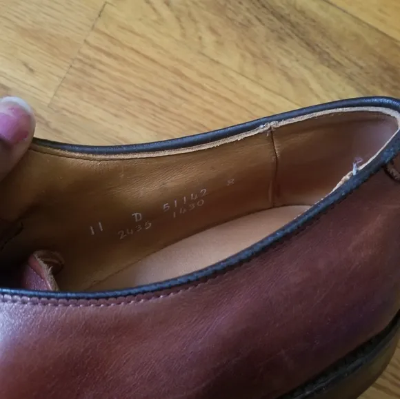 Allen Edmonds Brown Plymouth Monk Strap Shoe, Size 11D