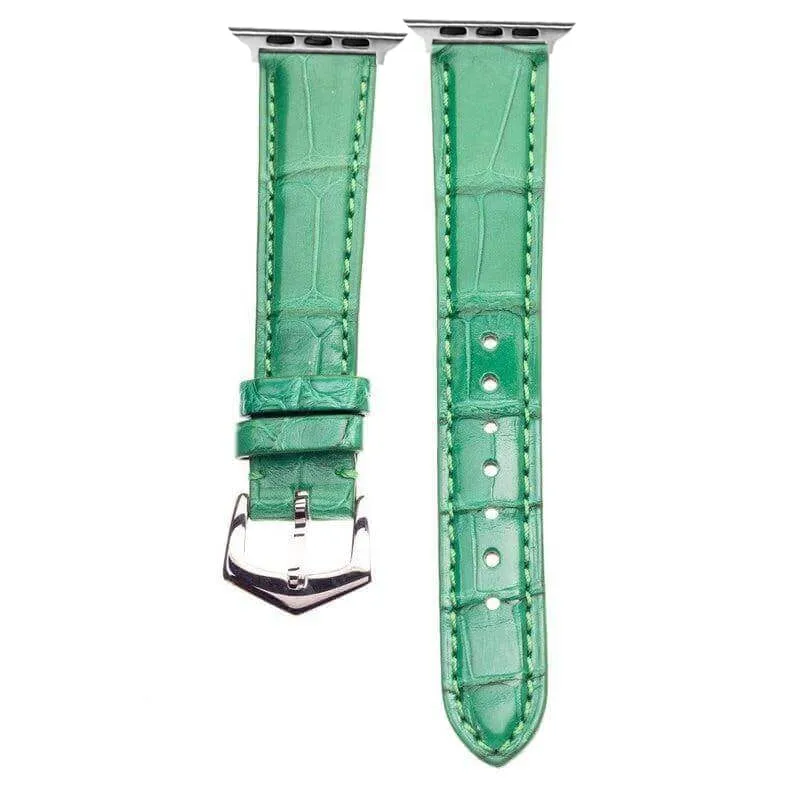 Apple Watch Leather Band ™ Alligator Millennium Green Watch Strap