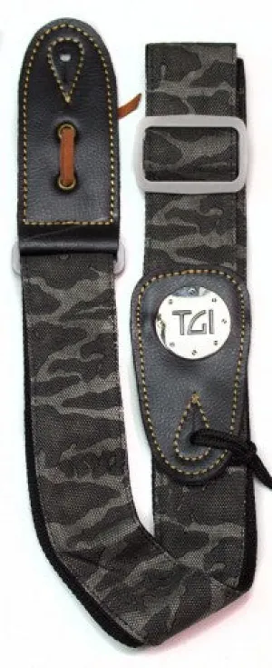 Black Camouflage Guitar Strap - TGI
