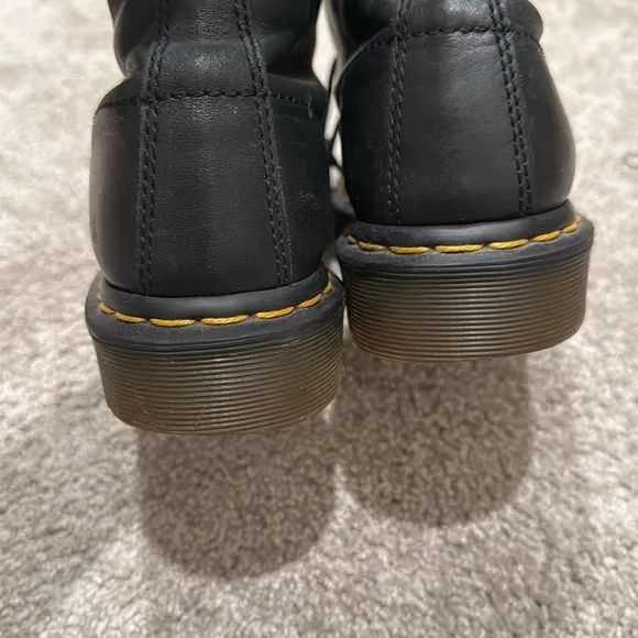 Black Leather Lace-Up Boots