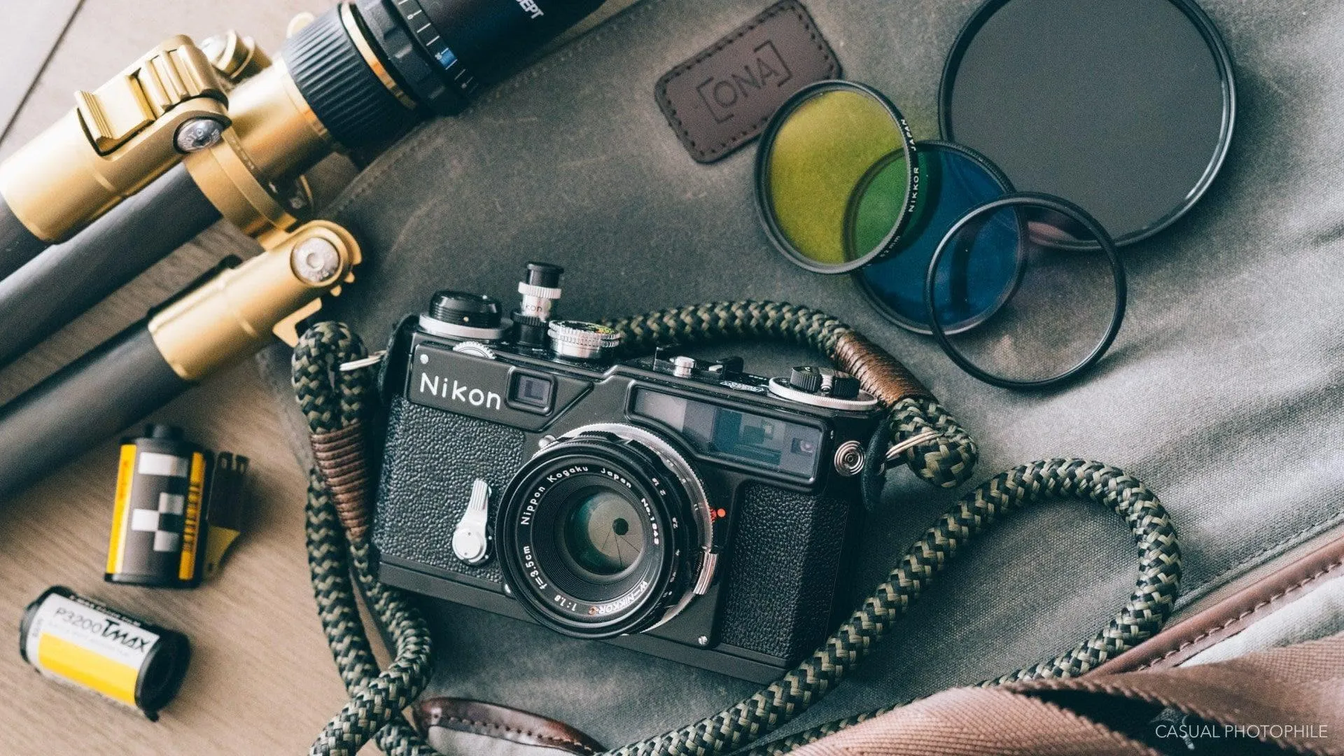 Black-Olive Acrylic Camera Strap