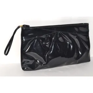 Black Patent Leather Clutch Purse
