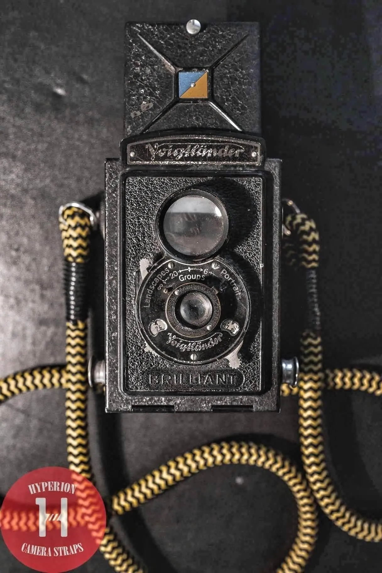 Black - Yellow  Acrylic Camera Strap