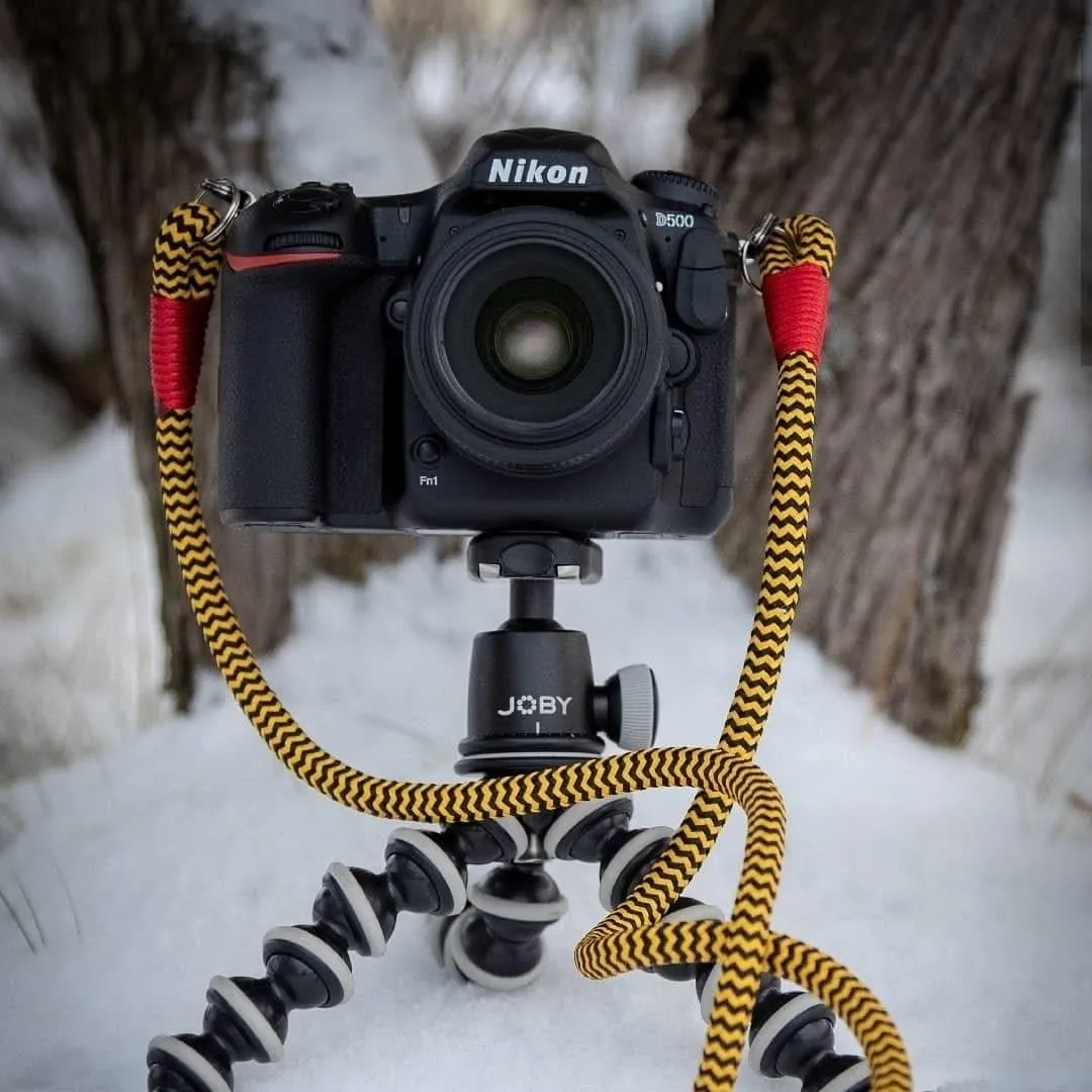 Black - Yellow  Acrylic Camera Strap