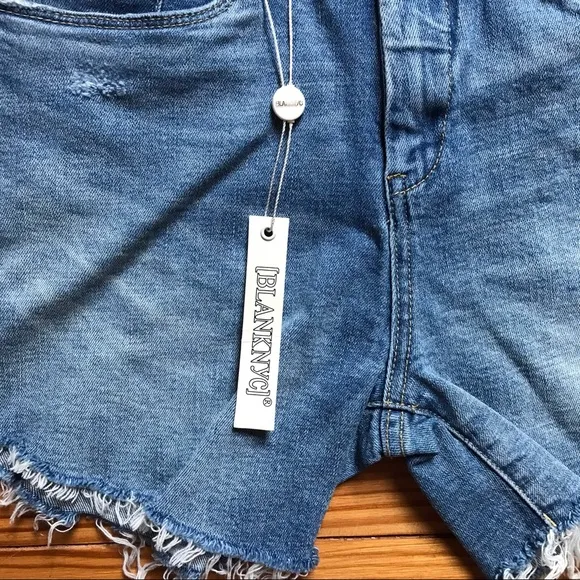 Blank NYC Retro High Waist Denim Shorts, NWT, 25