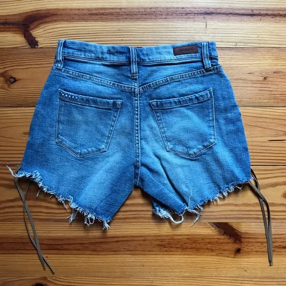 Blank NYC Retro High Waist Denim Shorts, NWT, 25
