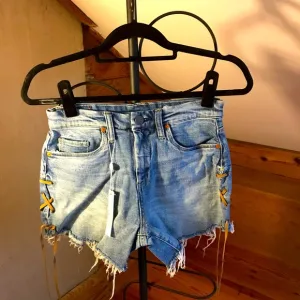 Blank NYC Retro High Waist Denim Shorts, NWT, 25