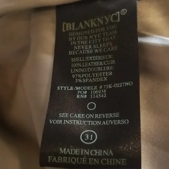 BLANKNYC leather mini skirt