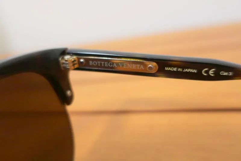 Bottega Veneta Studded Clubmaster Sunglasses BV0059SK Tortoiseshell/Silver