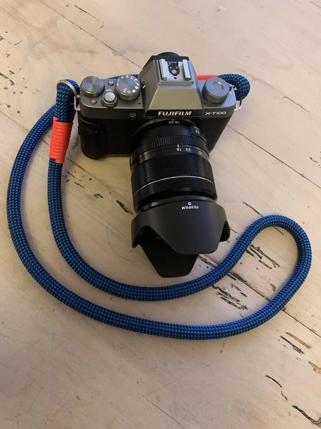 Checkered Blue/Black Camera Strap