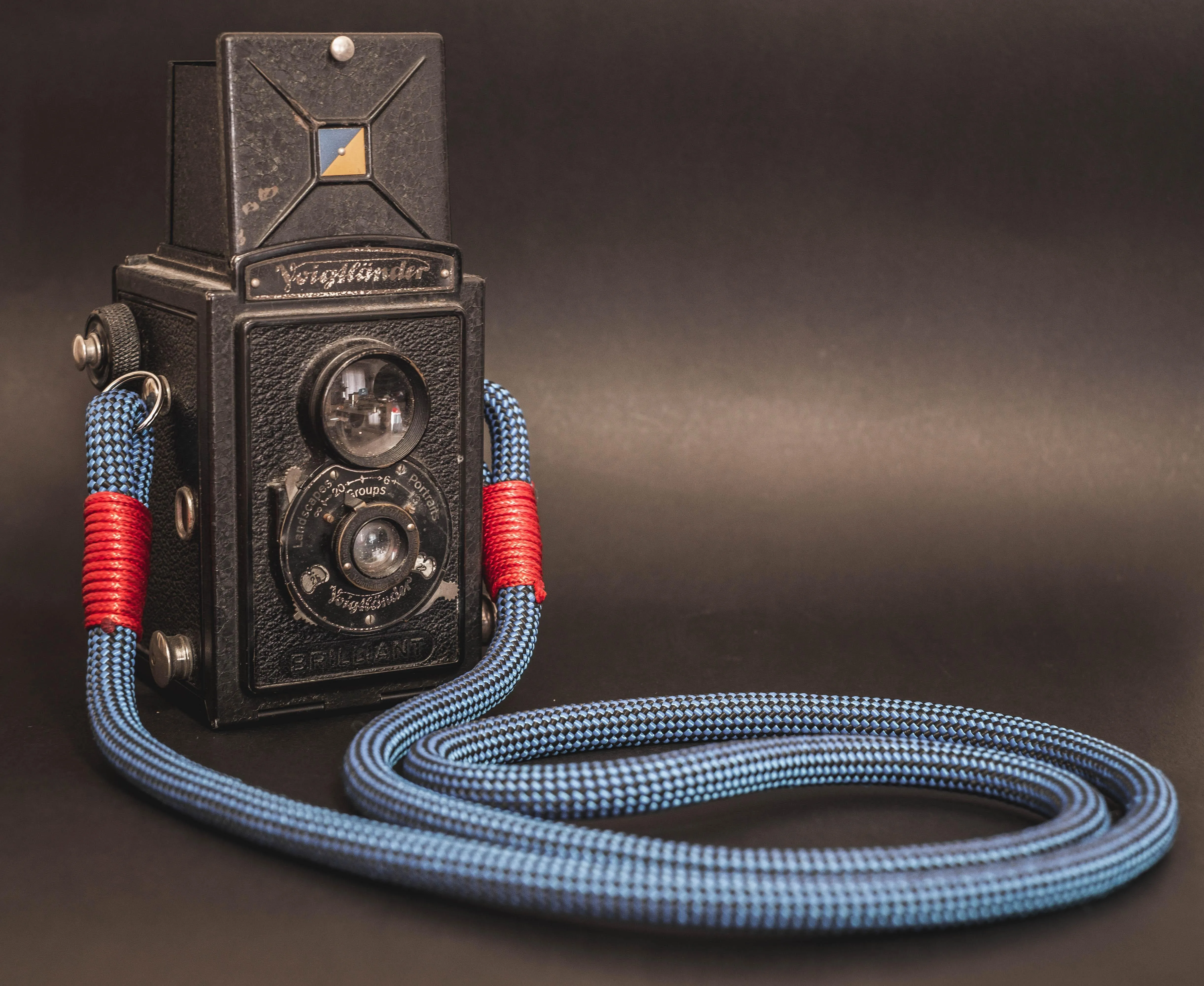 Checkered Blue/Black Camera Strap