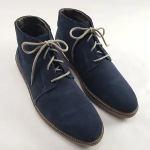 Clarks Grandin Suede Chukka Boot Mens 13 Blue Lace Up Leather Mid Ankle