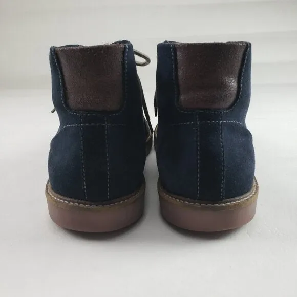 Clarks Grandin Suede Chukka Boot Mens 13 Blue Lace Up Leather Mid Ankle