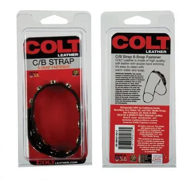 Colt Leather Adjustable Cock And Ball Strap - 8 Snap