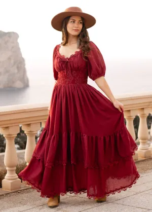 Cristina Dress in Crimson