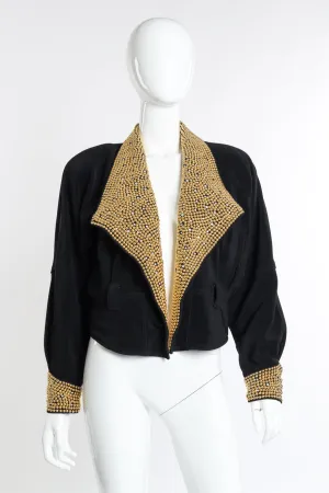 Crystal and Dome Stud Jacket