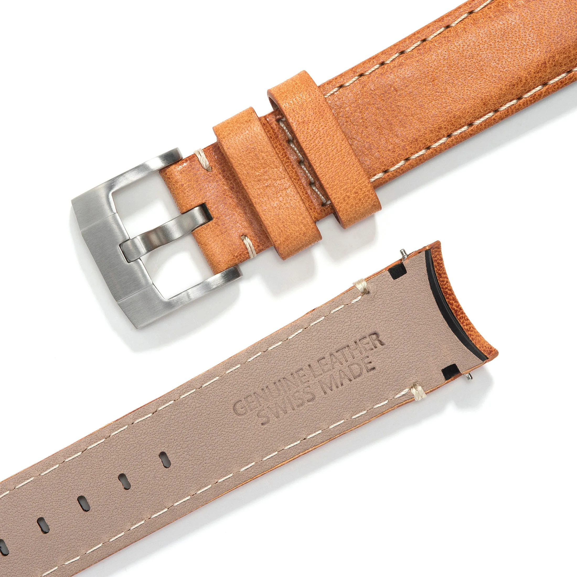 Curved End Leather for Rolex Oyster Perpetual 39mm with Tang Buckle
