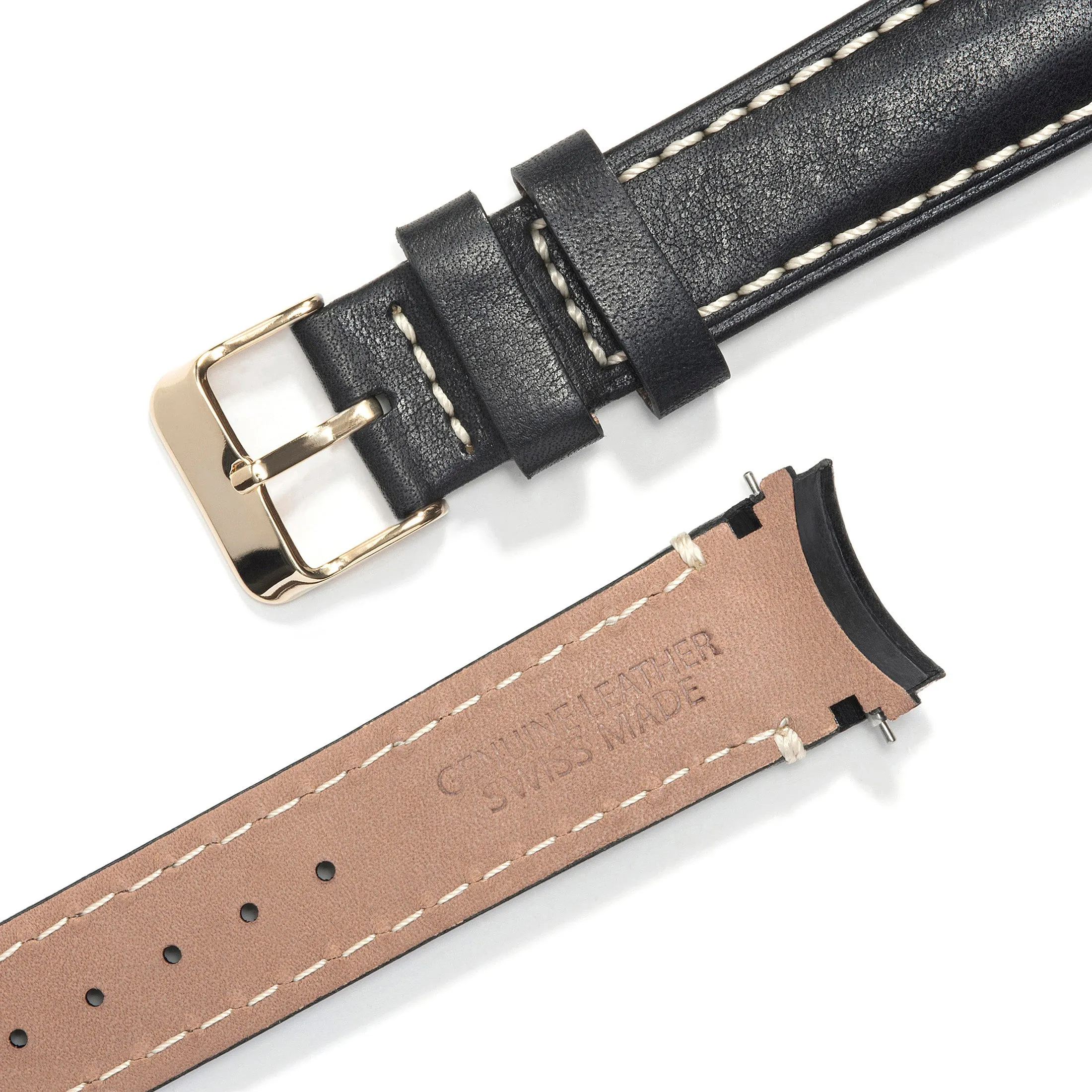 Curved End Leather Strap for Rolex GMT 1675 & 16750 with Tang Buckle