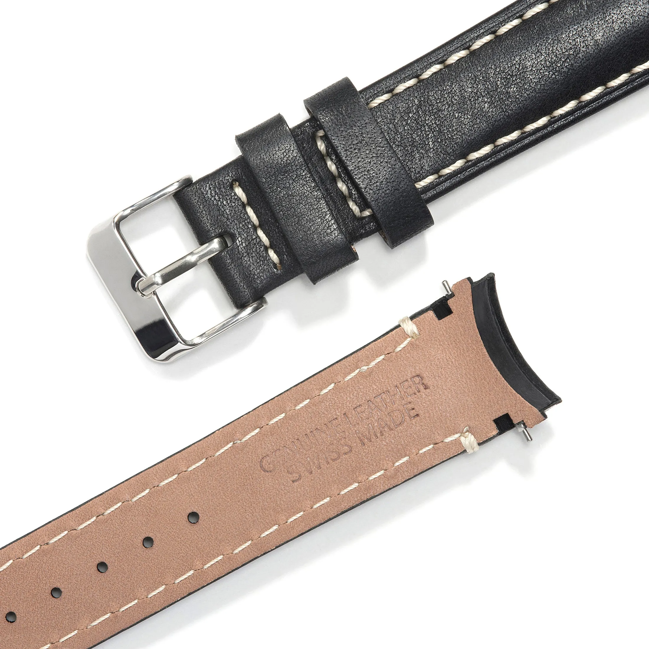 Curved End Leather Strap for Rolex GMT 1675 & 16750 with Tang Buckle