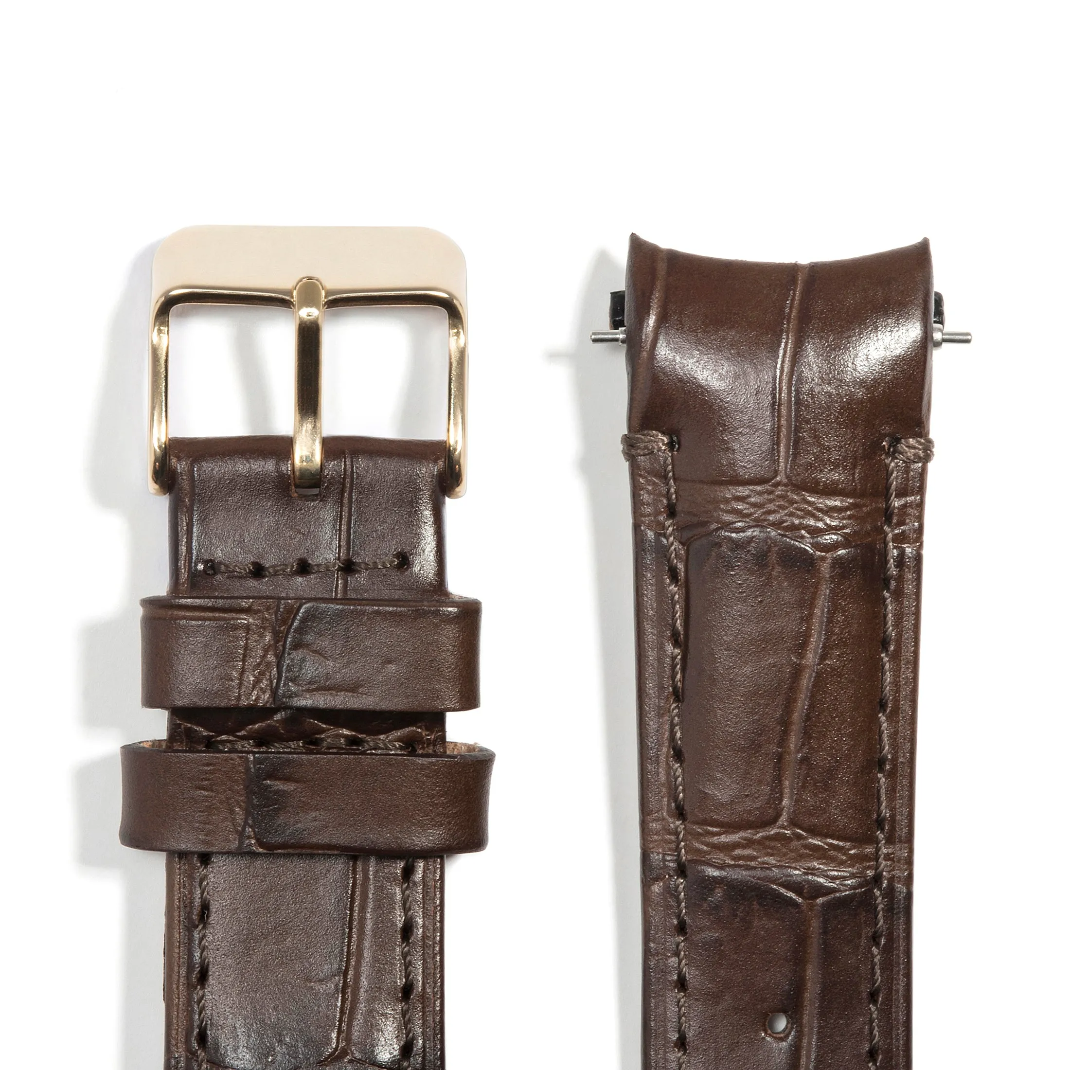 Curved End Leather Strap for Rolex GMT 1675 & 16750 with Tang Buckle