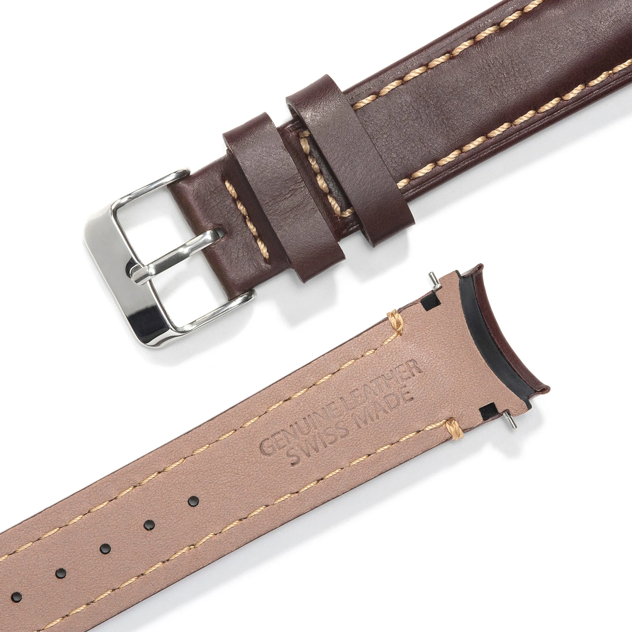 Curved End Leather Strap for Rolex GMT 1675 & 16750 with Tang Buckle