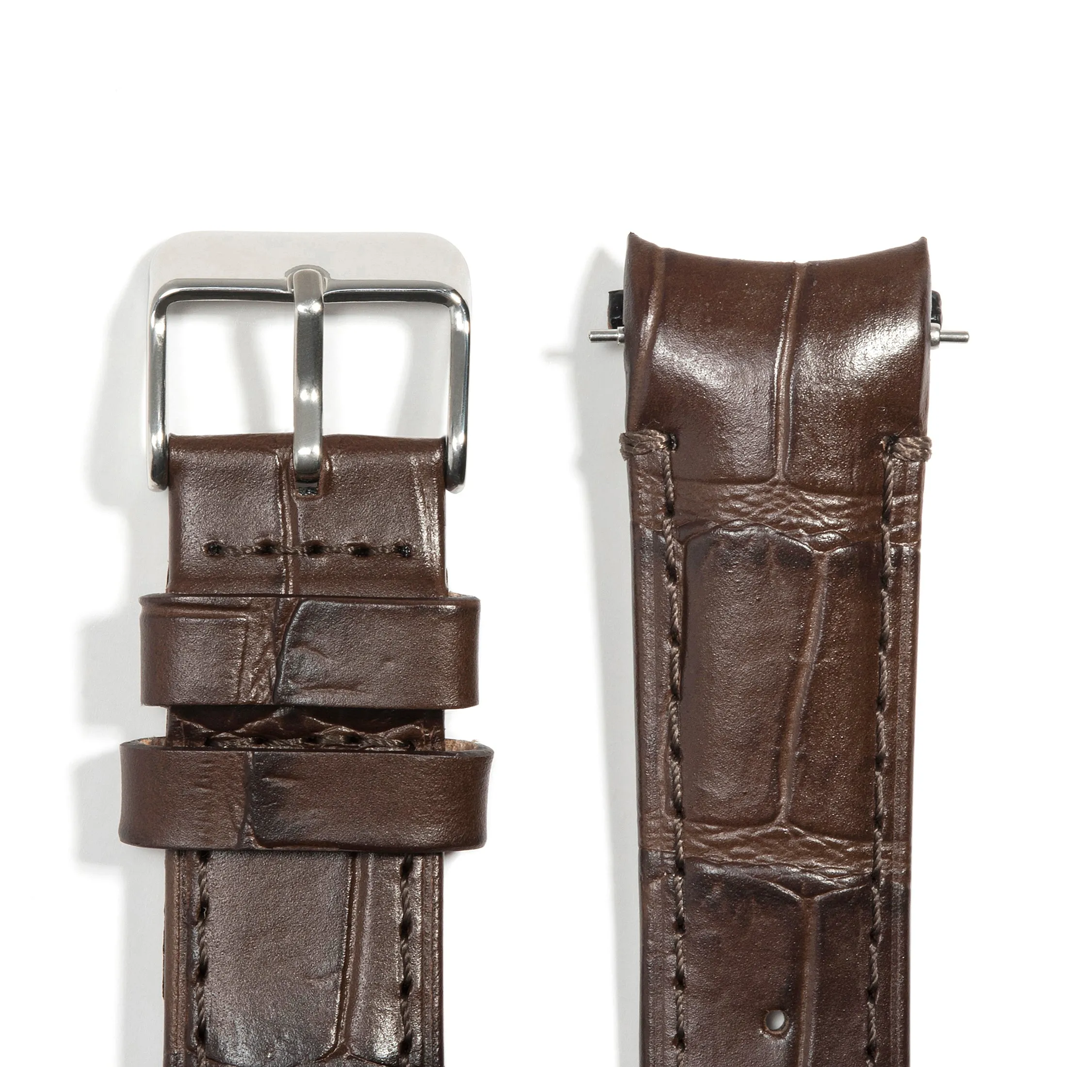 Curved End Leather Strap for Rolex GMT 1675 & 16750 with Tang Buckle