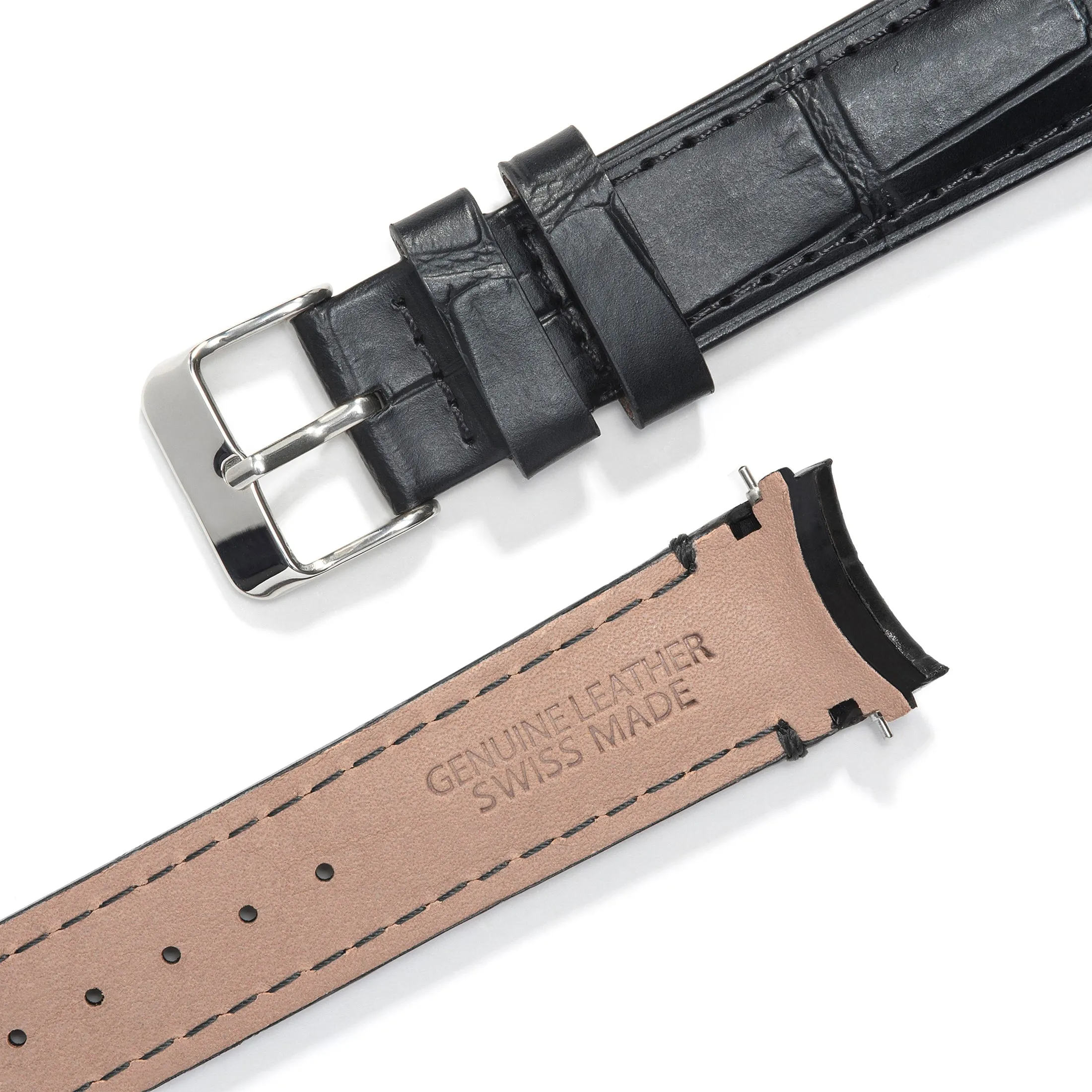 Curved End Leather Strap for Rolex GMT 1675 & 16750 with Tang Buckle