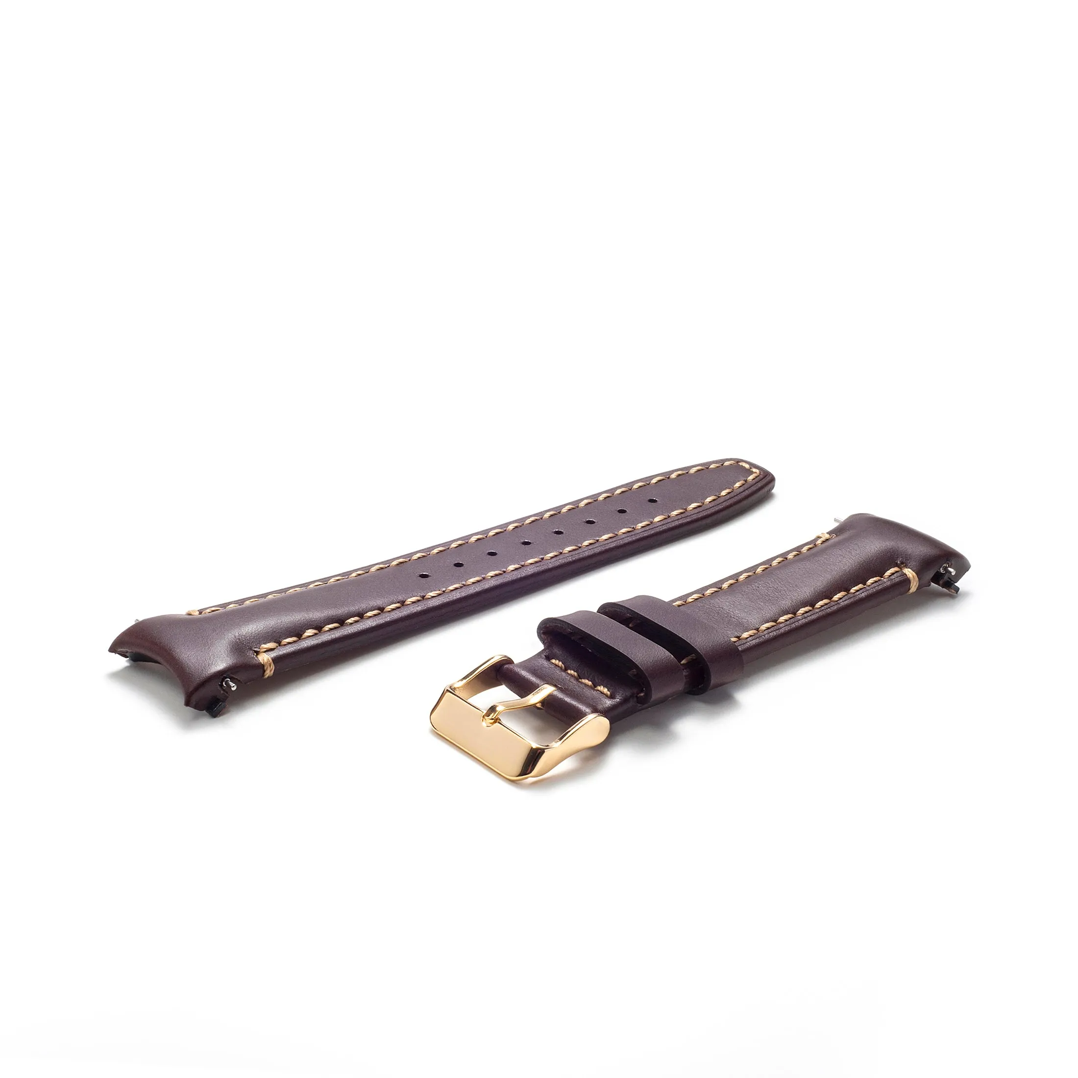 Curved End Leather Strap for Rolex GMT 1675 & 16750 with Tang Buckle