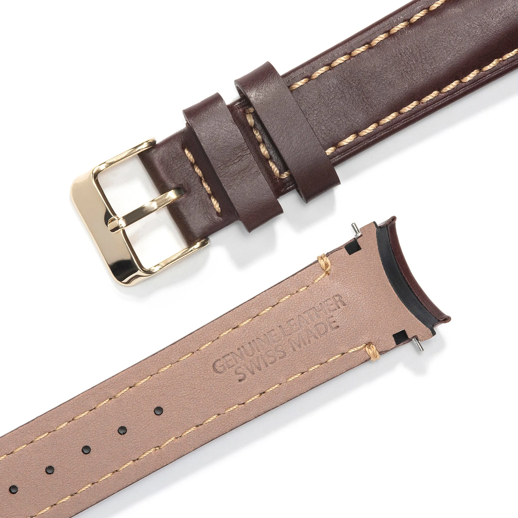 Curved End Leather Strap for Rolex GMT 1675 & 16750 with Tang Buckle