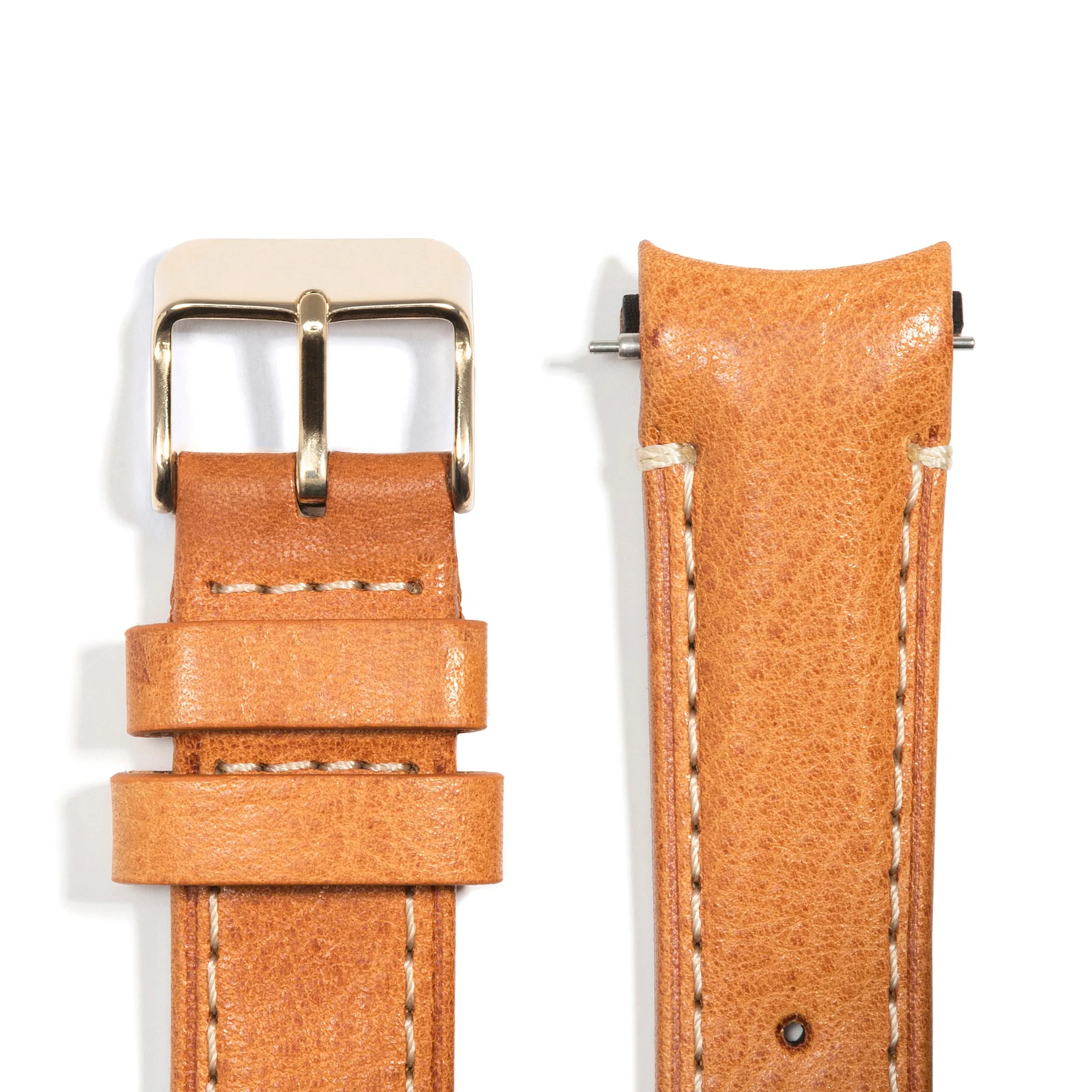 Curved End Leather Strap for Rolex GMT 1675 & 16750 with Tang Buckle