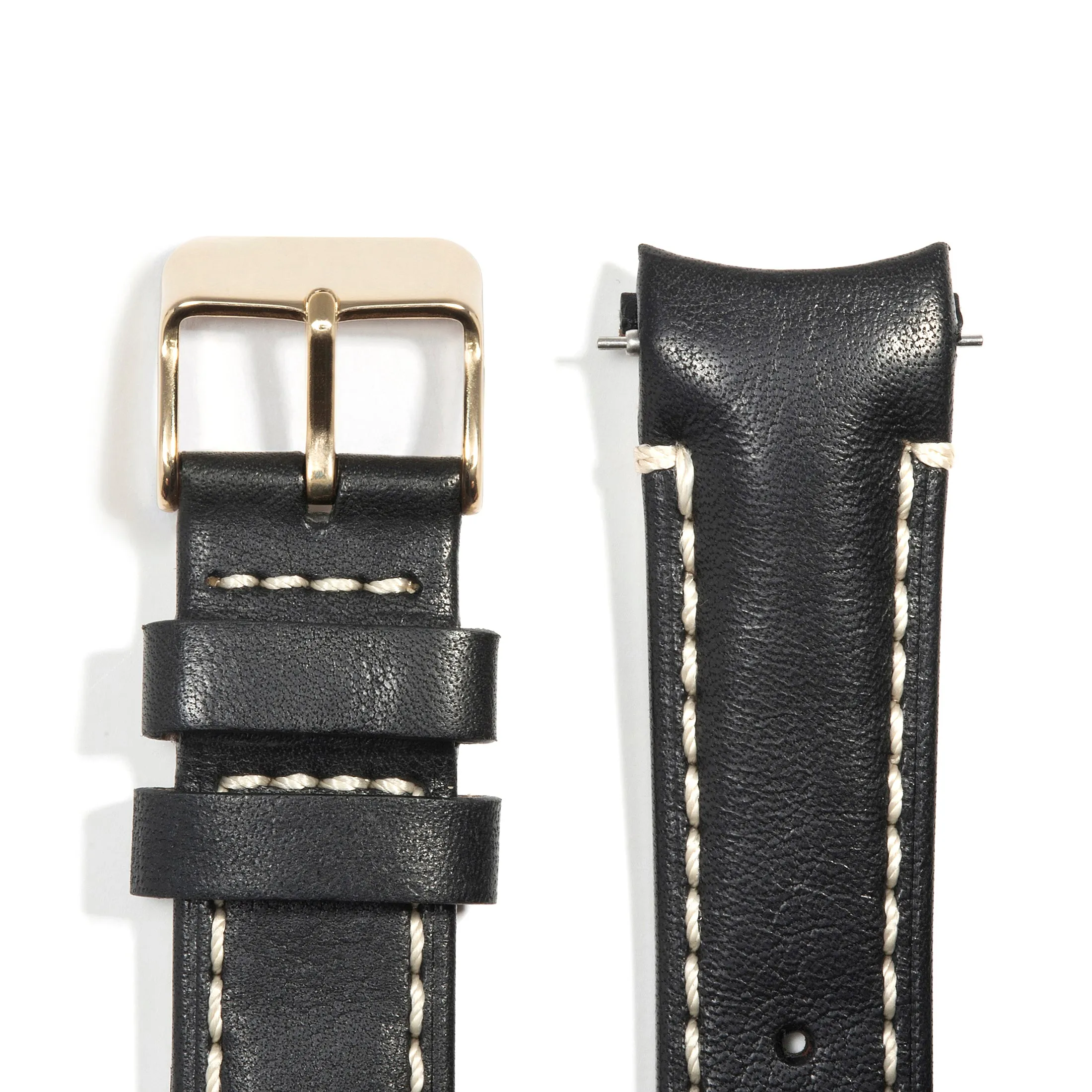 Curved End Leather Strap for Rolex GMT 1675 & 16750 with Tang Buckle