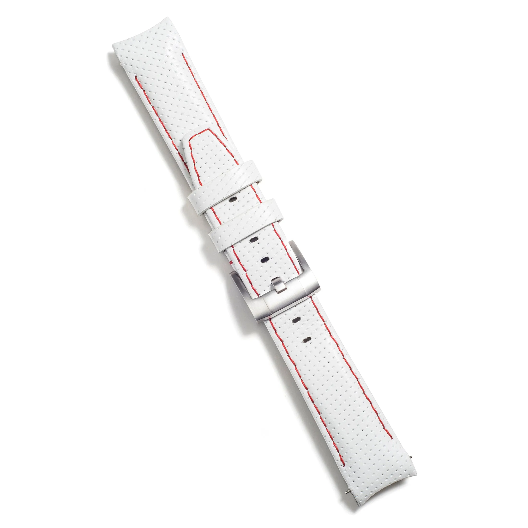 Curved End Racing Leather Strap for Rolex Sea-Dweller with Tang Buckle